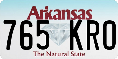 AR license plate 765KRO