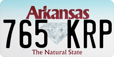 AR license plate 765KRP