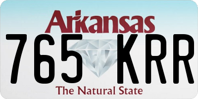 AR license plate 765KRR