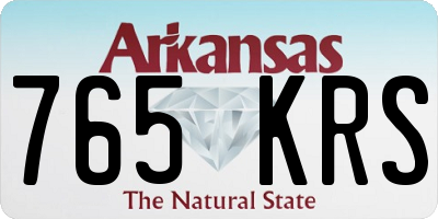 AR license plate 765KRS