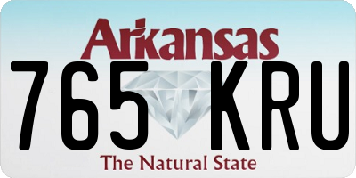 AR license plate 765KRU