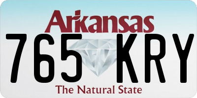 AR license plate 765KRY