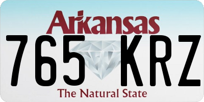 AR license plate 765KRZ