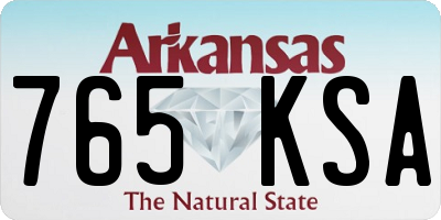 AR license plate 765KSA