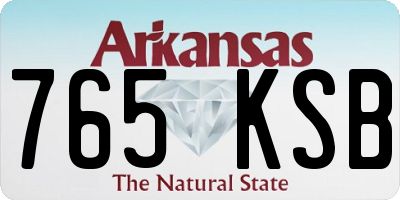 AR license plate 765KSB