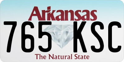 AR license plate 765KSC