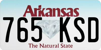 AR license plate 765KSD