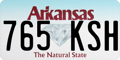 AR license plate 765KSH