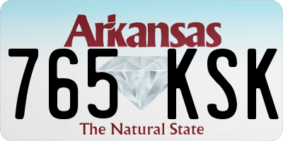 AR license plate 765KSK