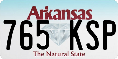AR license plate 765KSP