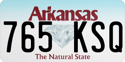 AR license plate 765KSQ