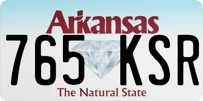 AR license plate 765KSR