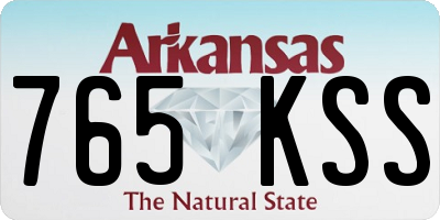 AR license plate 765KSS
