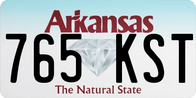 AR license plate 765KST