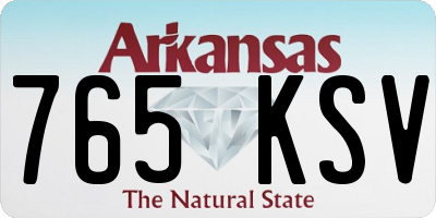 AR license plate 765KSV