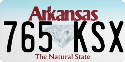 AR license plate 765KSX