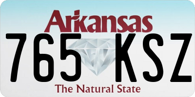 AR license plate 765KSZ