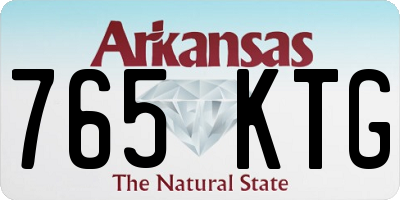 AR license plate 765KTG