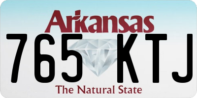 AR license plate 765KTJ
