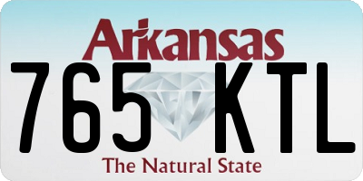 AR license plate 765KTL