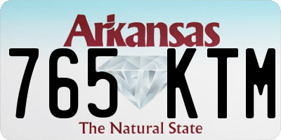 AR license plate 765KTM
