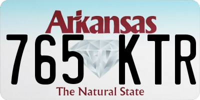 AR license plate 765KTR