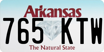 AR license plate 765KTW