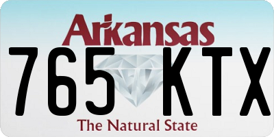 AR license plate 765KTX