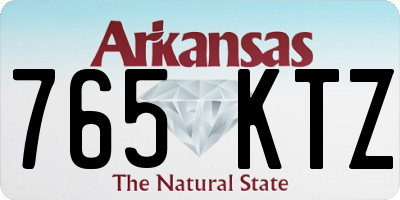 AR license plate 765KTZ
