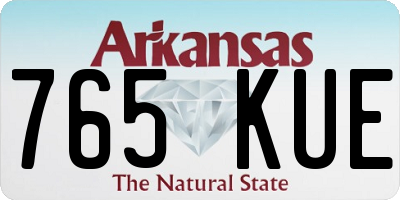 AR license plate 765KUE
