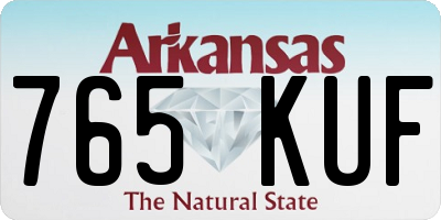 AR license plate 765KUF