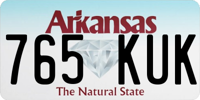 AR license plate 765KUK