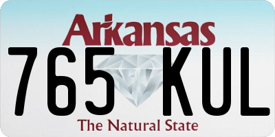 AR license plate 765KUL
