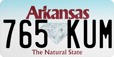 AR license plate 765KUM