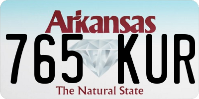 AR license plate 765KUR
