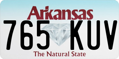AR license plate 765KUV