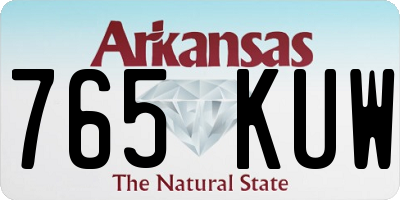 AR license plate 765KUW