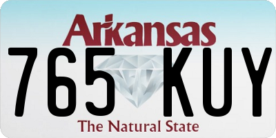 AR license plate 765KUY