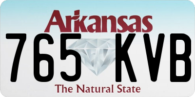 AR license plate 765KVB