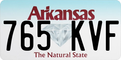 AR license plate 765KVF
