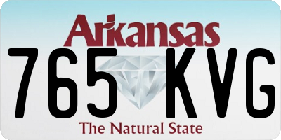 AR license plate 765KVG