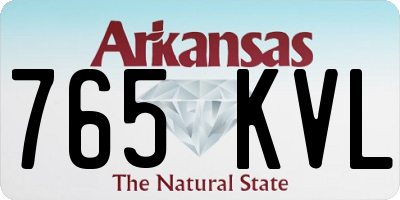 AR license plate 765KVL