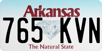 AR license plate 765KVN