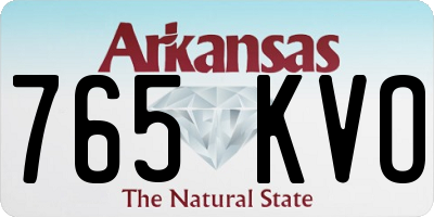 AR license plate 765KVO