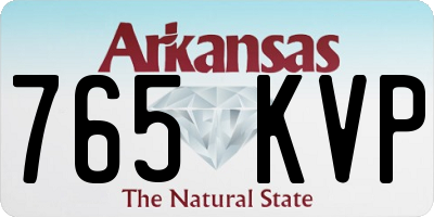 AR license plate 765KVP