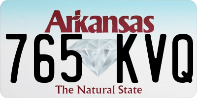 AR license plate 765KVQ