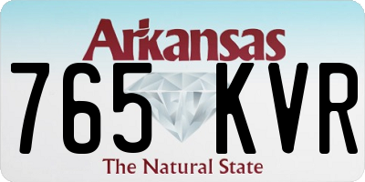 AR license plate 765KVR
