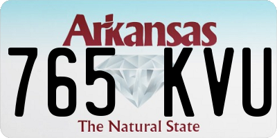 AR license plate 765KVU