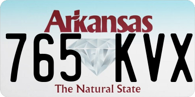 AR license plate 765KVX