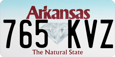 AR license plate 765KVZ